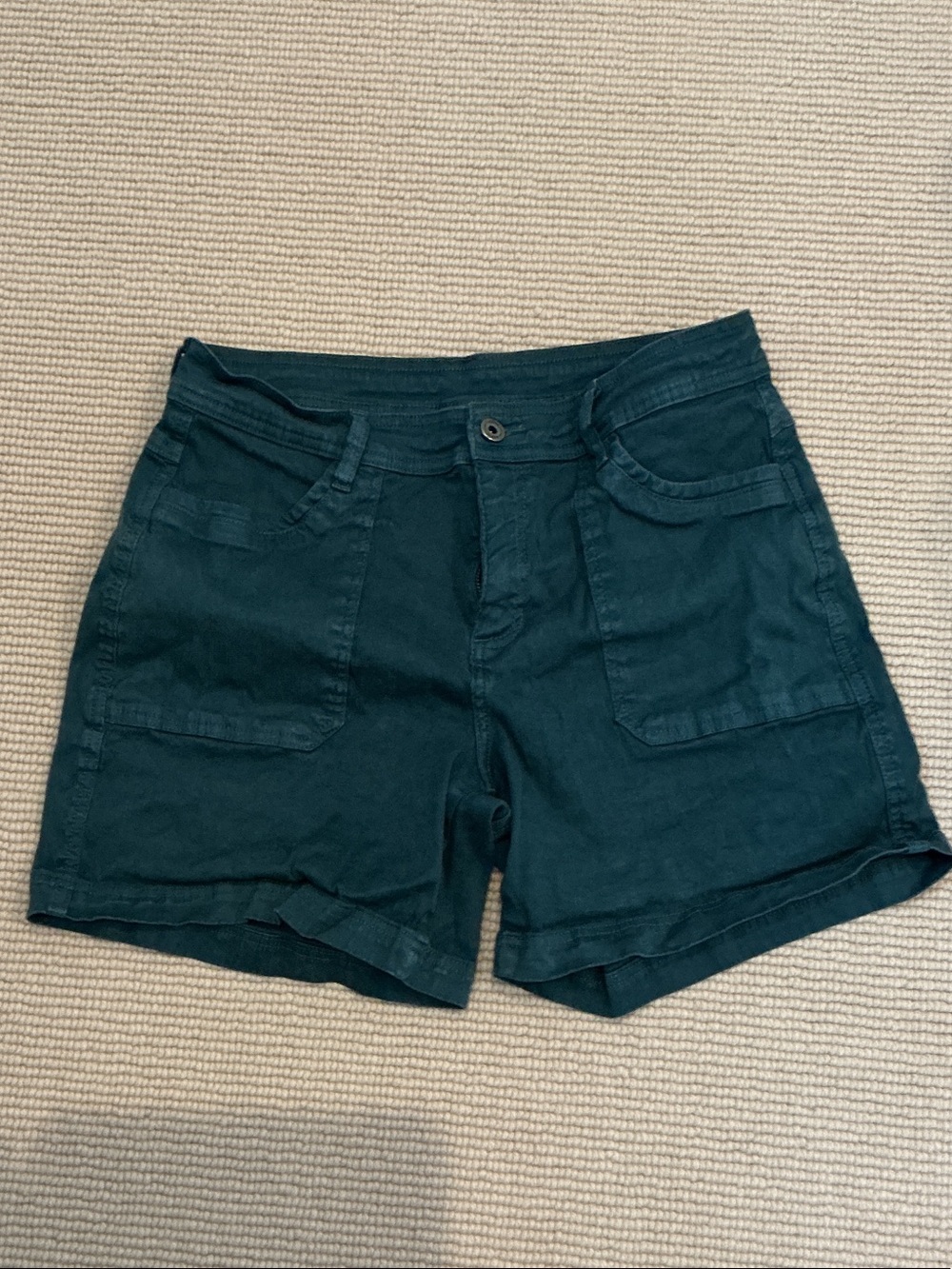 Kuhl Teal Utility Shorts with Front Pockets